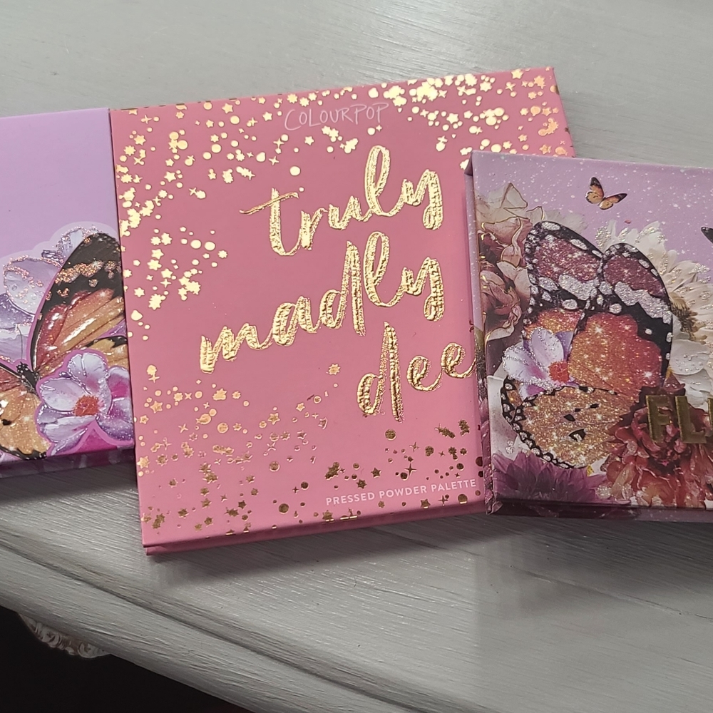 Colourpop eyeshadow pallette. Set of 3.